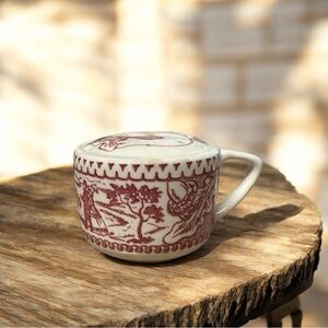 Royal China Memory Lane Ironstone Transferware Tiny Tea Cup Salt Shaker